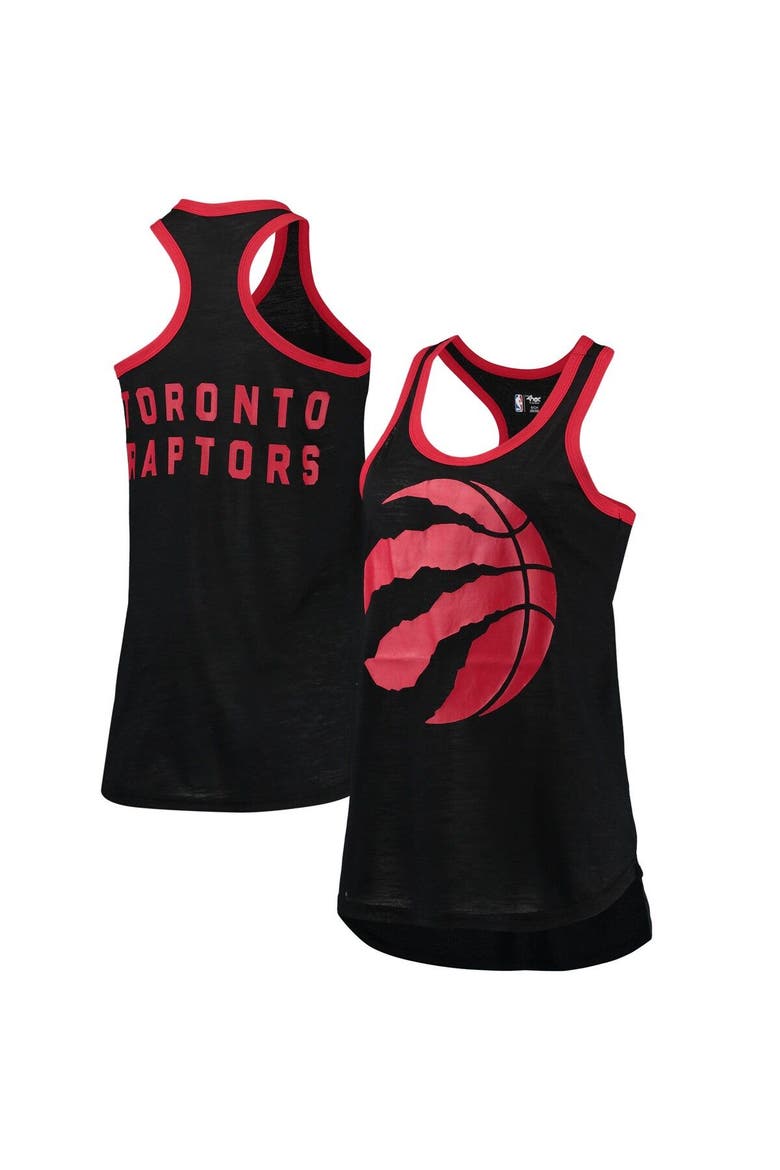 Women's G-III Sports by Carl Banks Black Toronto Raptors Showdown Scoop-Neck Racerback Tank Top, Main, color, Black