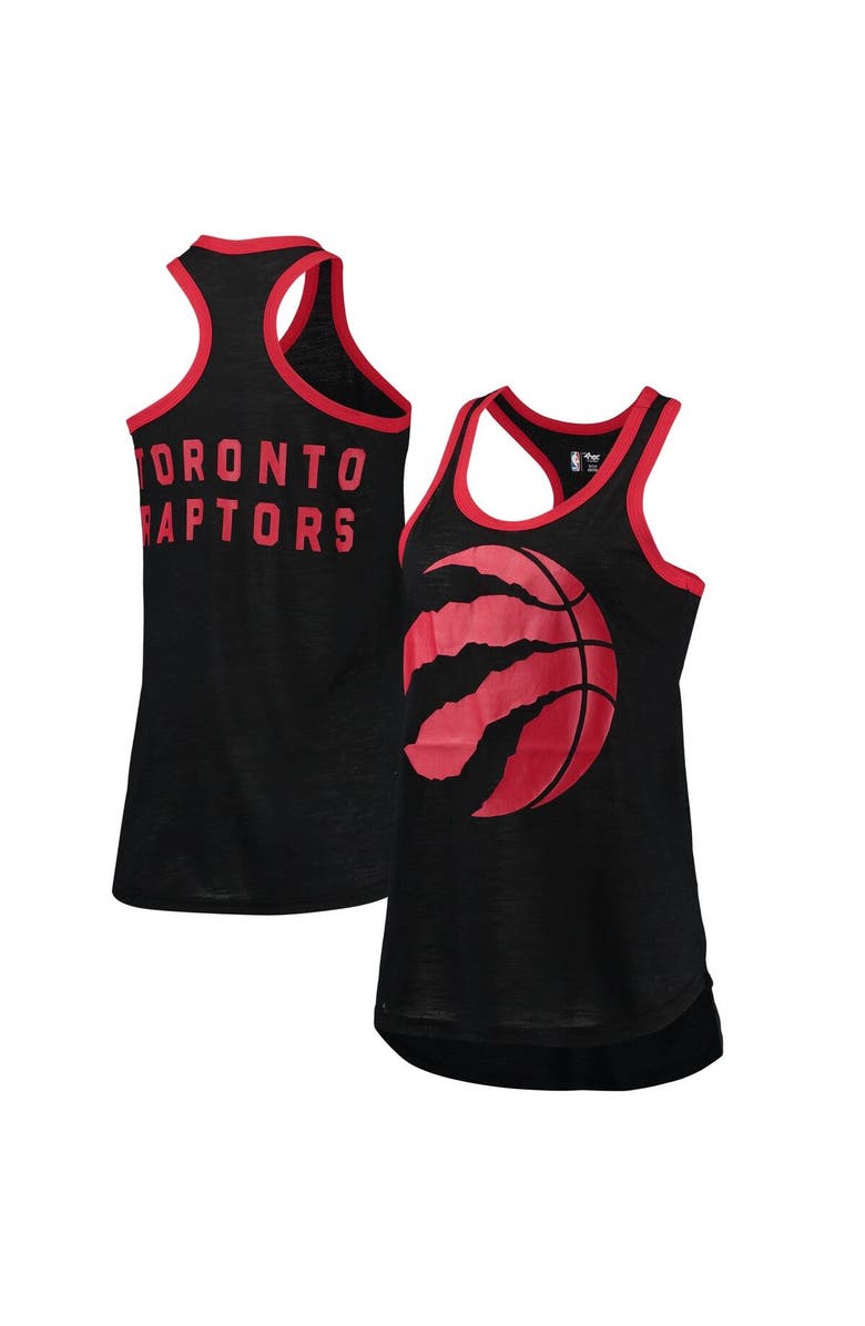 G-III SPORTS BY CARL BANKS Women's G-III Sports by Carl Banks Black Toronto Raptors Showdown Scoop-Neck Racerback Tank Top, Main, color, Black