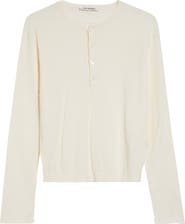 OUR LEGACY Fine Knit Cotton Crepe Henley