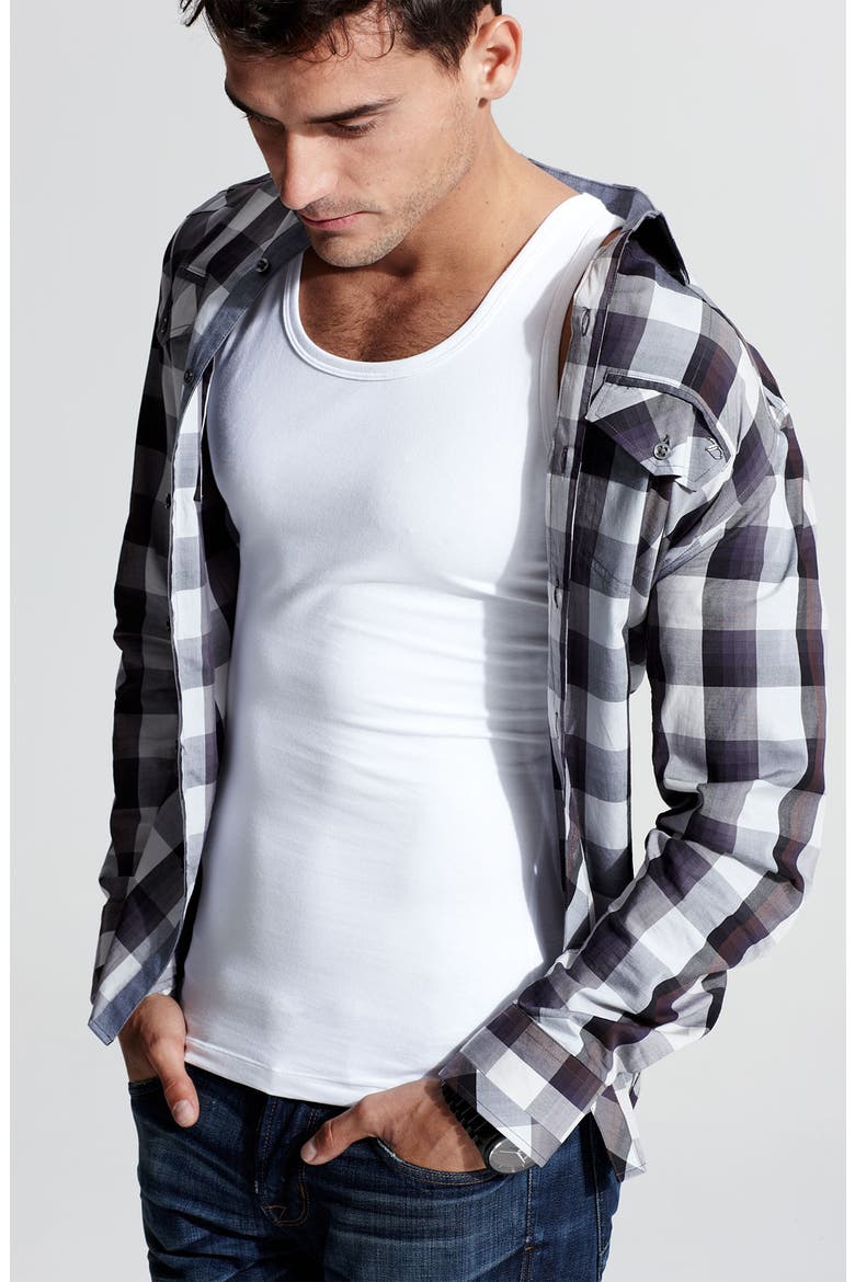 Cotton Control Tank Top, Alternate, color, WHITE
