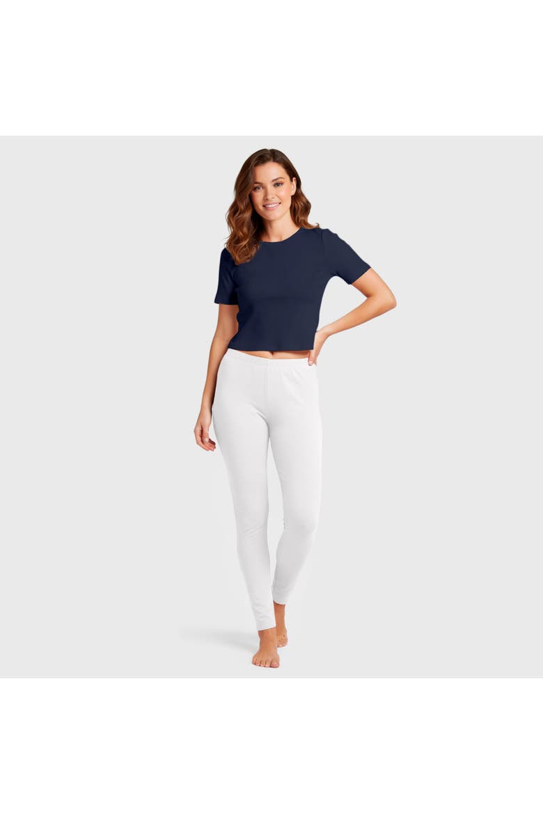 Women's 100% Organic Cotton Leggings, Main, color, White