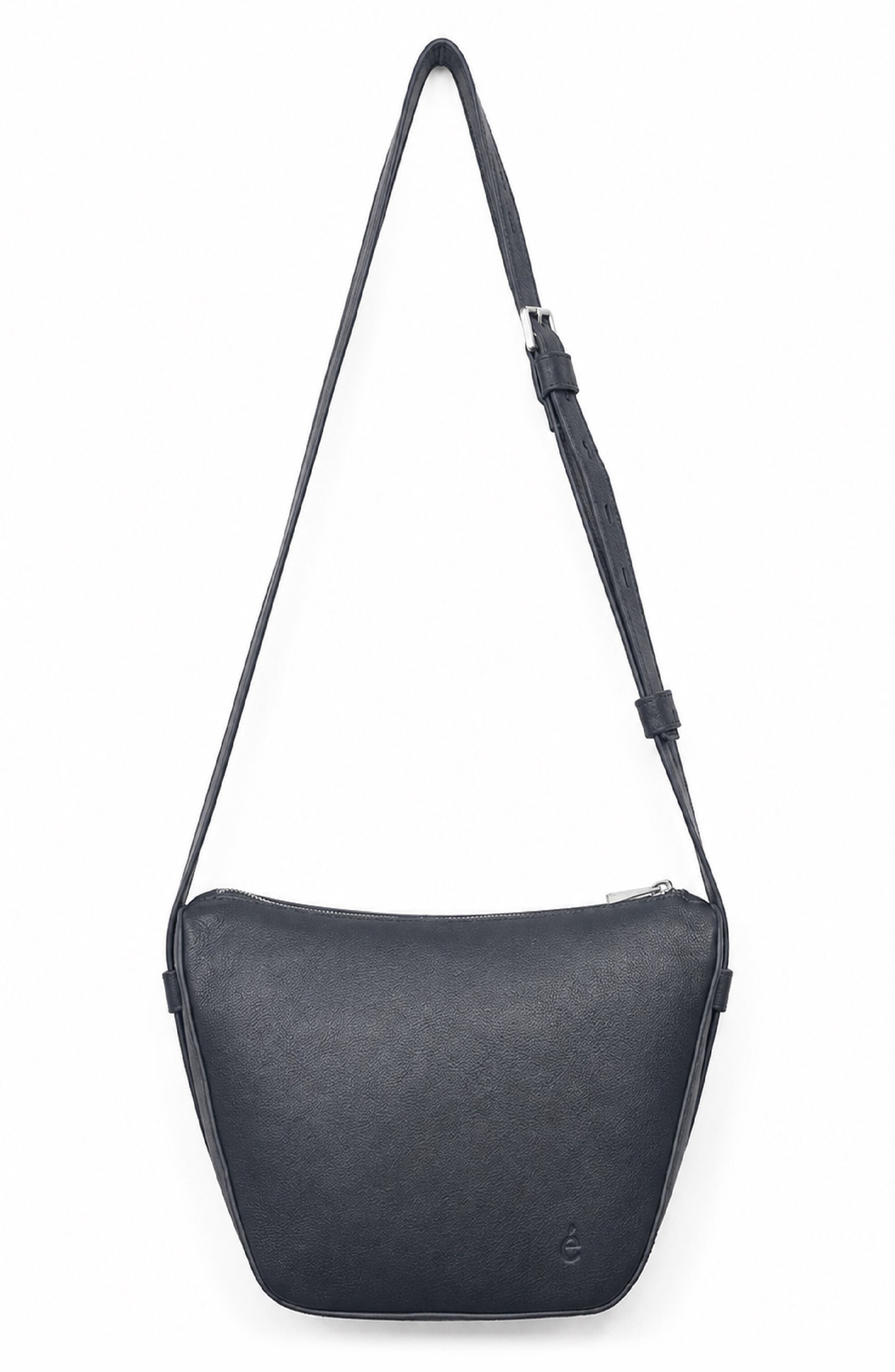 Lotta Leather Crossbody Bag, Alternate, color, BLACK