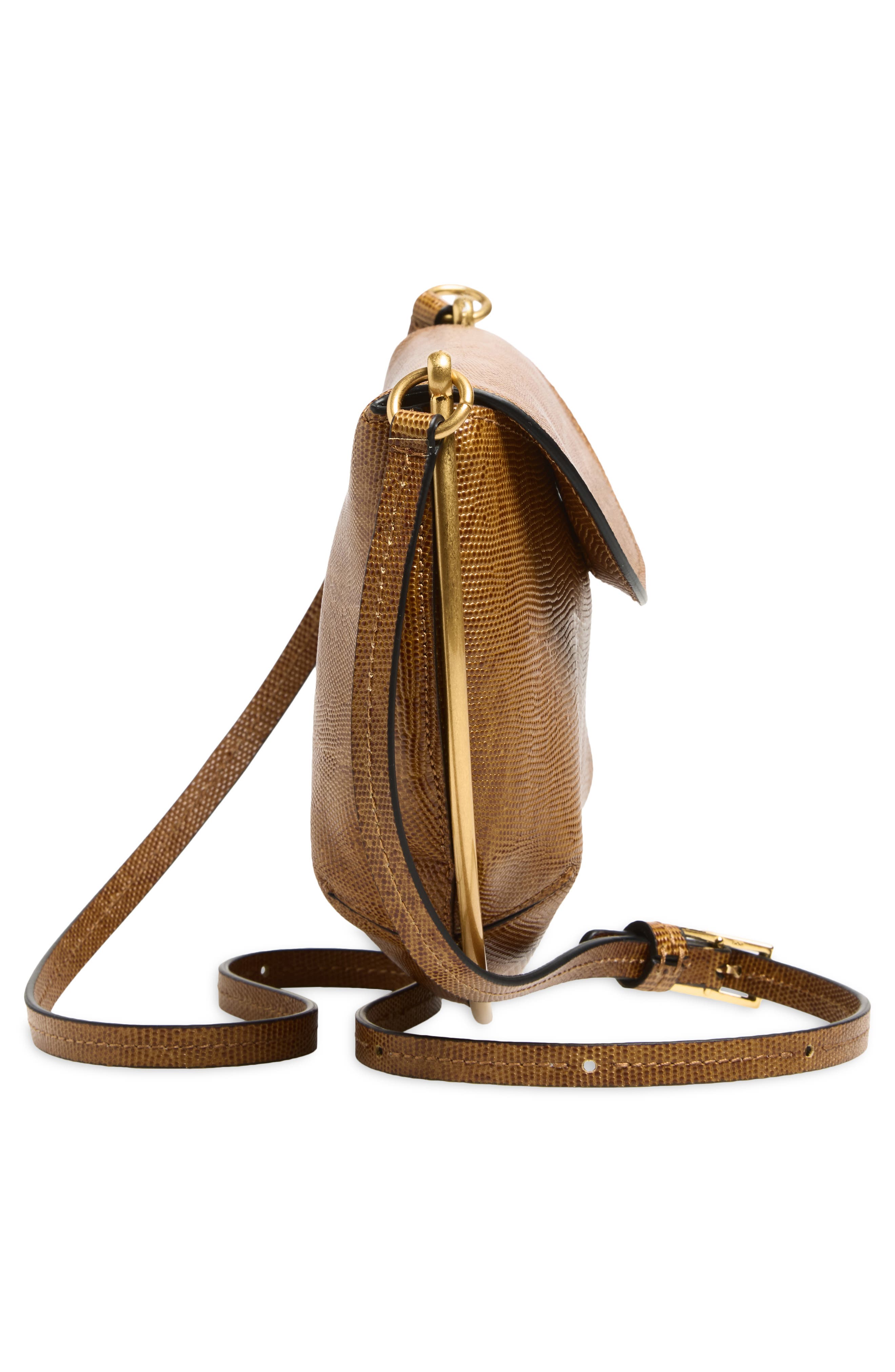 Wandler Mini Kate Lizard Embossed Leather Crossbody Bag, Alternate, color, Tabacco Lizzard 1776