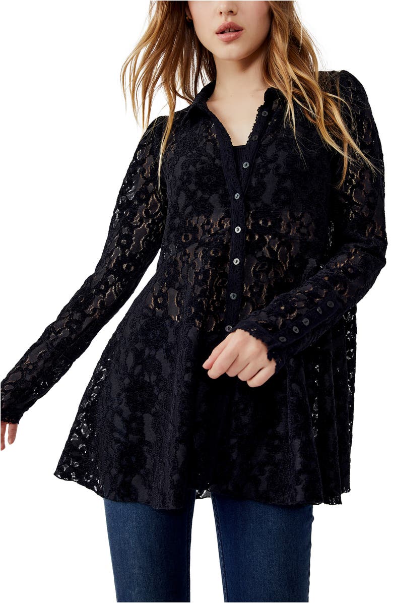 Free People Heather Lace Tunic, Main, color,