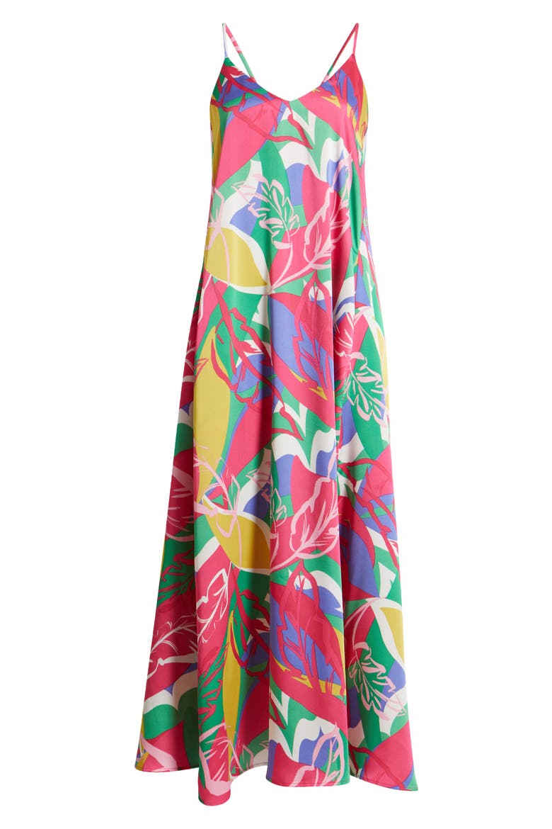 Printed Maxi Sundress, Alternate, color, RASBERRY FLORAL