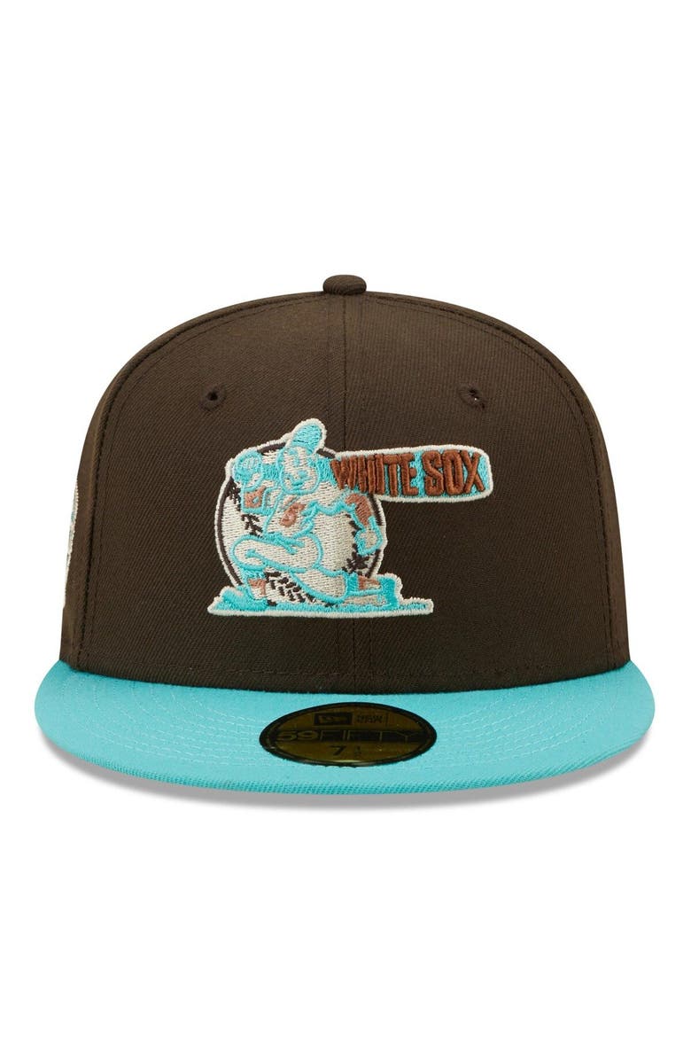 New Era Men's New Era Brown/Mint Chicago White Sox Walnut Mint 59FIFTY Fitted Hat, Alternate, color,