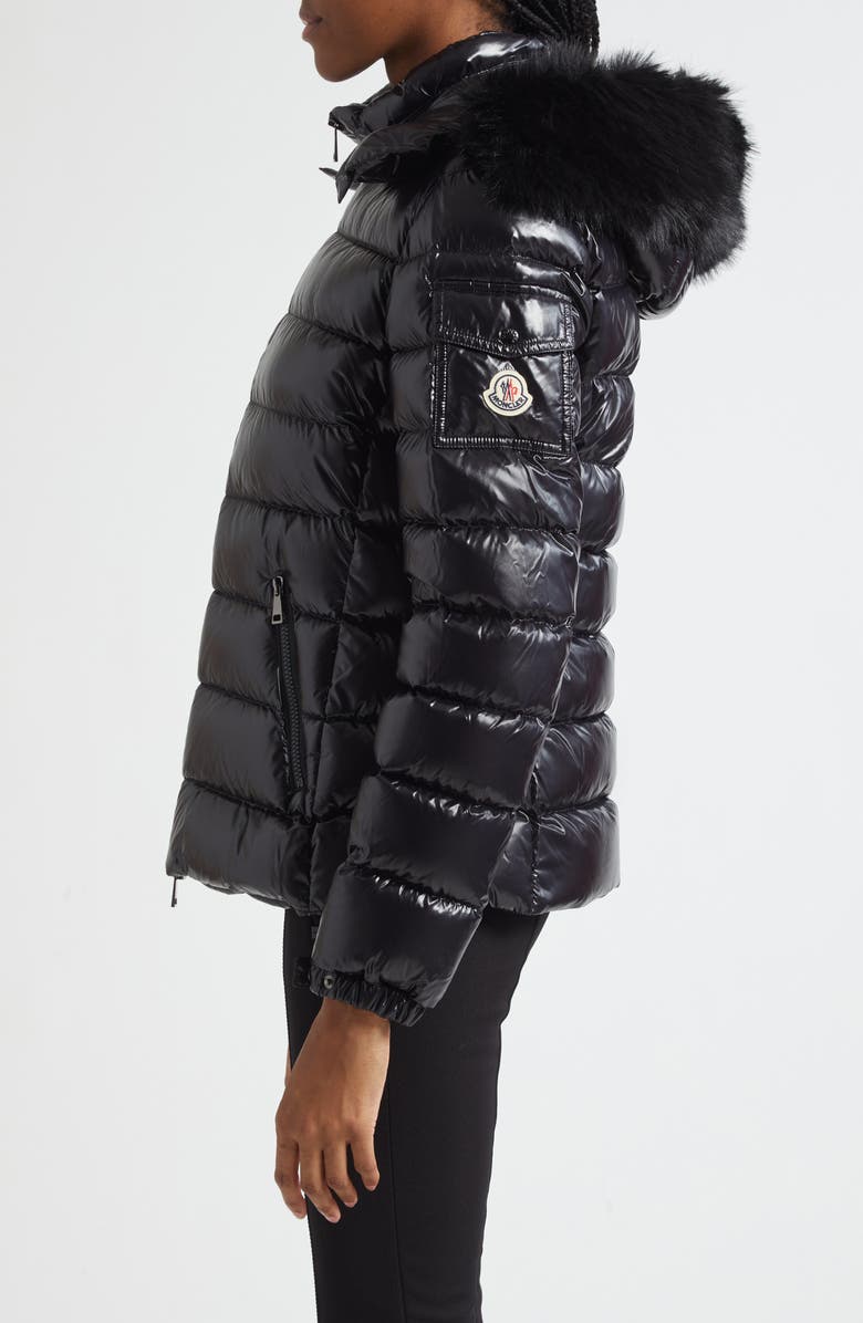 Moncler Badyf Down Jacket with Removable Hood & Removable Faux Fur Trim, Alternate, color, Black