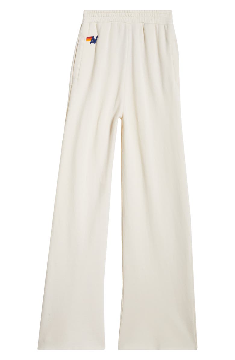 Aviator Nation Wide Leg Pocket Sweatpants, Alternate, color, Vintage White