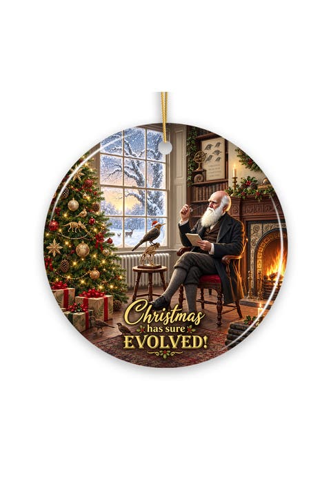 Christmas Has Sure Evolved Darwin Ornament