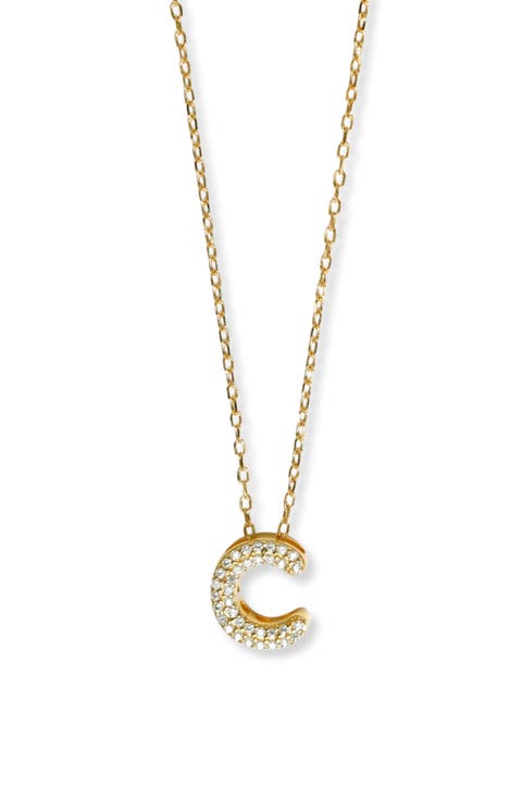 Cubic Zirconia Bubble Inital Pendant Necklace