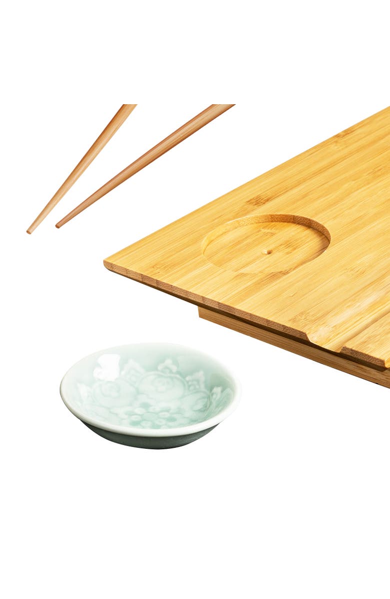 JOYCE CHEN Burnished Sushi Board Set, Alternate, color, Bamboo