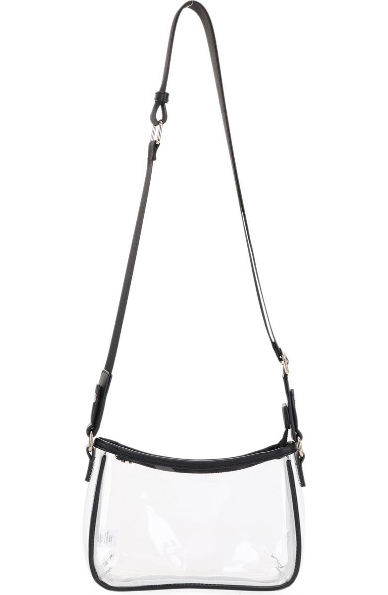 Mali + Lili Alana Clear Crossbody Bag, Main, color, Black
