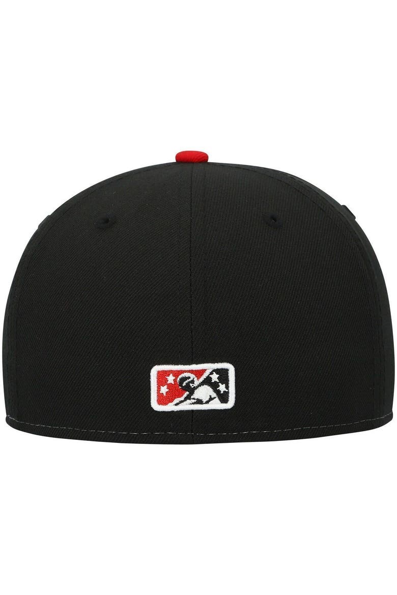Men's New Era White Binghamton Rumble Ponies Theme Night 59FIFTY Fitted Hat, Alternate, color, White