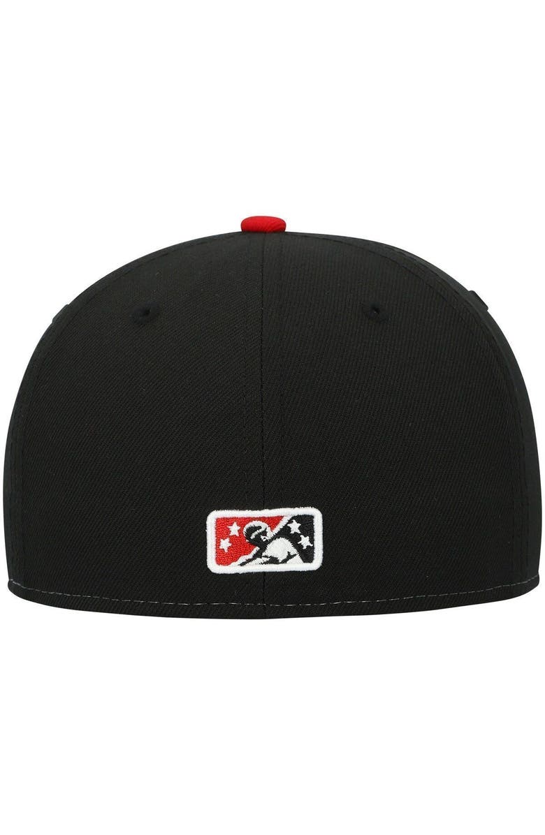 New Era Men's New Era White Binghamton Rumble Ponies Theme Night 59FIFTY Fitted Hat, Alternate, color, White