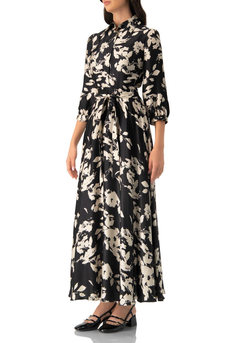 Shirt Maxi Dress, Alternate, color, Black