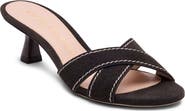Stuart Weitzman Minimalist Kitten Heel Slide Sandal