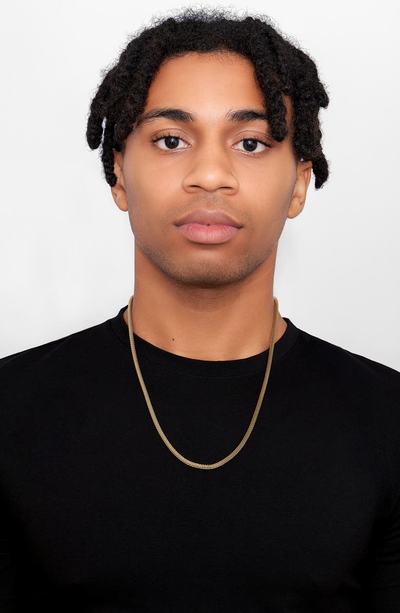 Adornia Water Resistant Textured Chain Necklace, Alternate, color, 