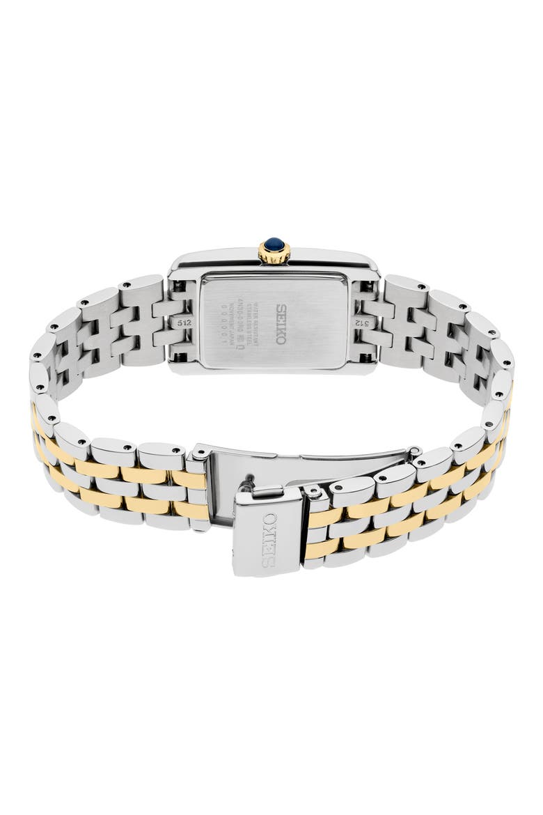 Essentials Tank Bracelet Watch, 22.7mm x 33.1mm, Alternate, color, TWO TONE