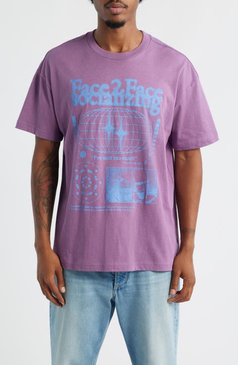 Face 2 Face Cotton Graphic T-Shirt
