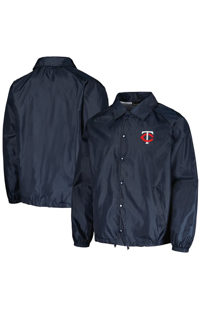 DUNBROOKE Men's Dunbrooke Navy Minnesota Twins Coach's Raglan Full-Snap Windbreaker Jacket, Main, color, Navy