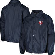 DUNBROOKE Men's Dunbrooke  Navy Minnesota Twins Coach's Raglan Full-Snap Windbreaker Jacket