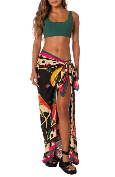 Flamingo Night Isla Cover-Up Pareo