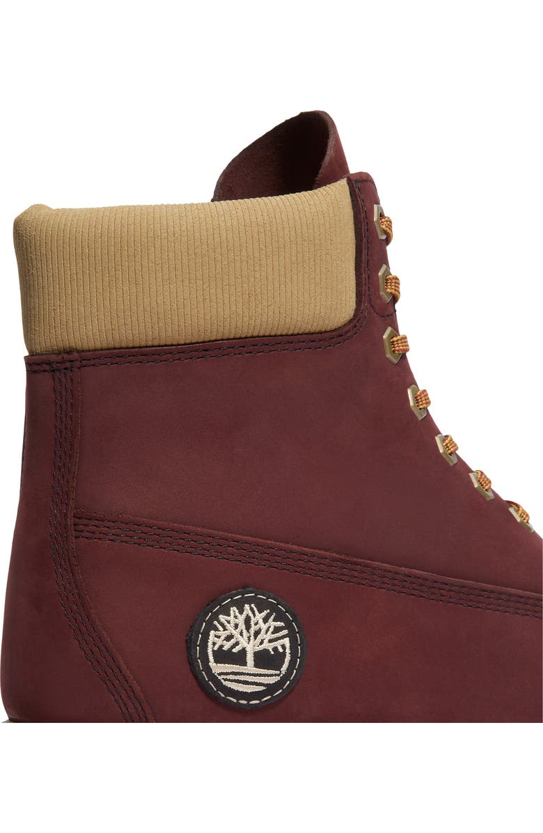 Timberland Premium 6-Inch Waterproof Boot, Alternate, color, Burgundy Nubuck