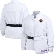 WEAR by Erin Andrews Women's WEAR by Erin Andrews White Minnesota Vikings Packaway Full-Zip Puffer Jacket