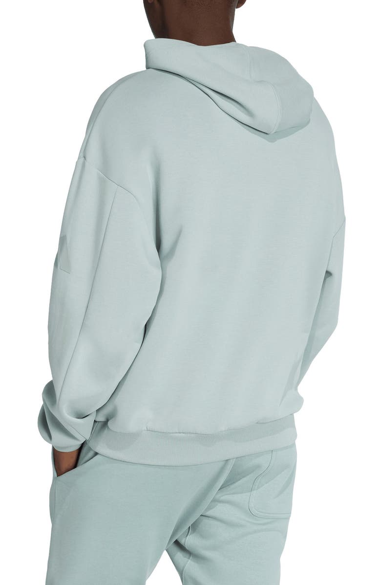 adidas Soft Luxe Hoodie, Alternate, color, Wonder Sage