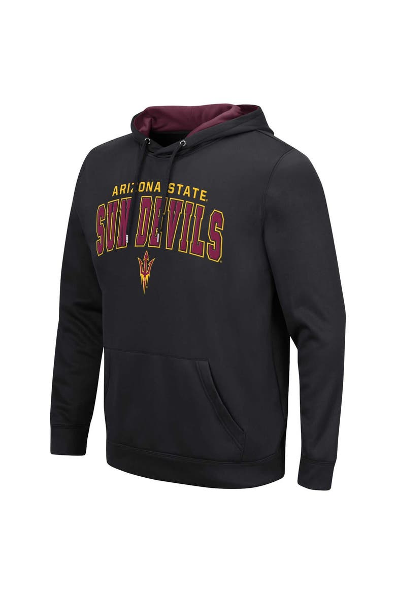 Men's Colosseum Black Arizona State Sun Devils Resistance Pullover Hoodie, Alternate, color, Black