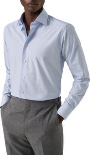 Eton Slim Fit Check Twill Dress Shirt