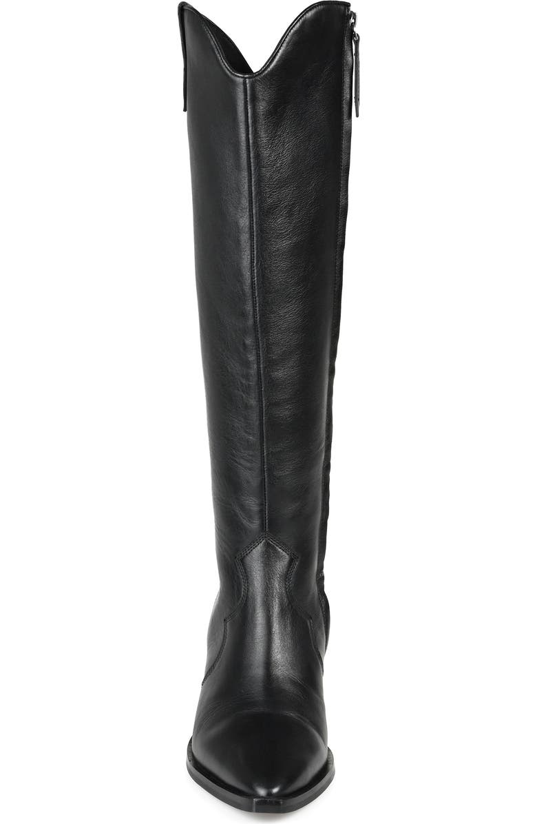 Journee Signature Pryse Leather Western Boot, Alternate, color,