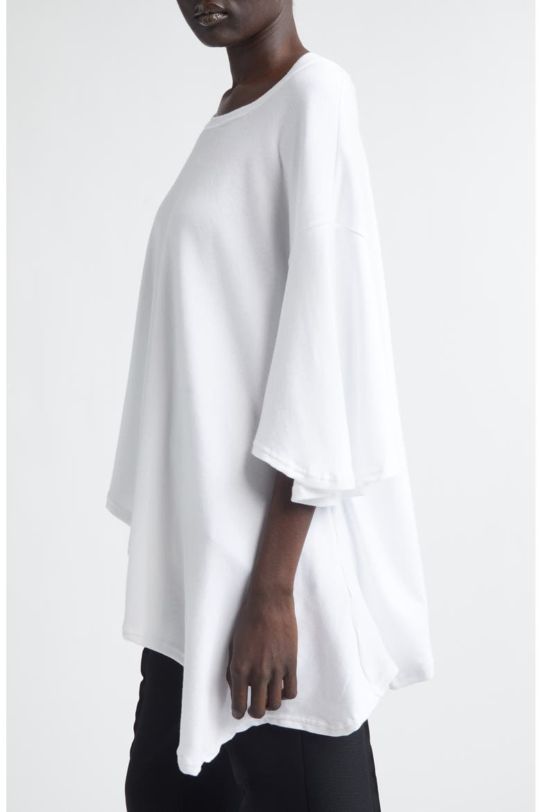 Asymmetric Hem Languid Cotton T-Shirt, Alternate, color, WHITE