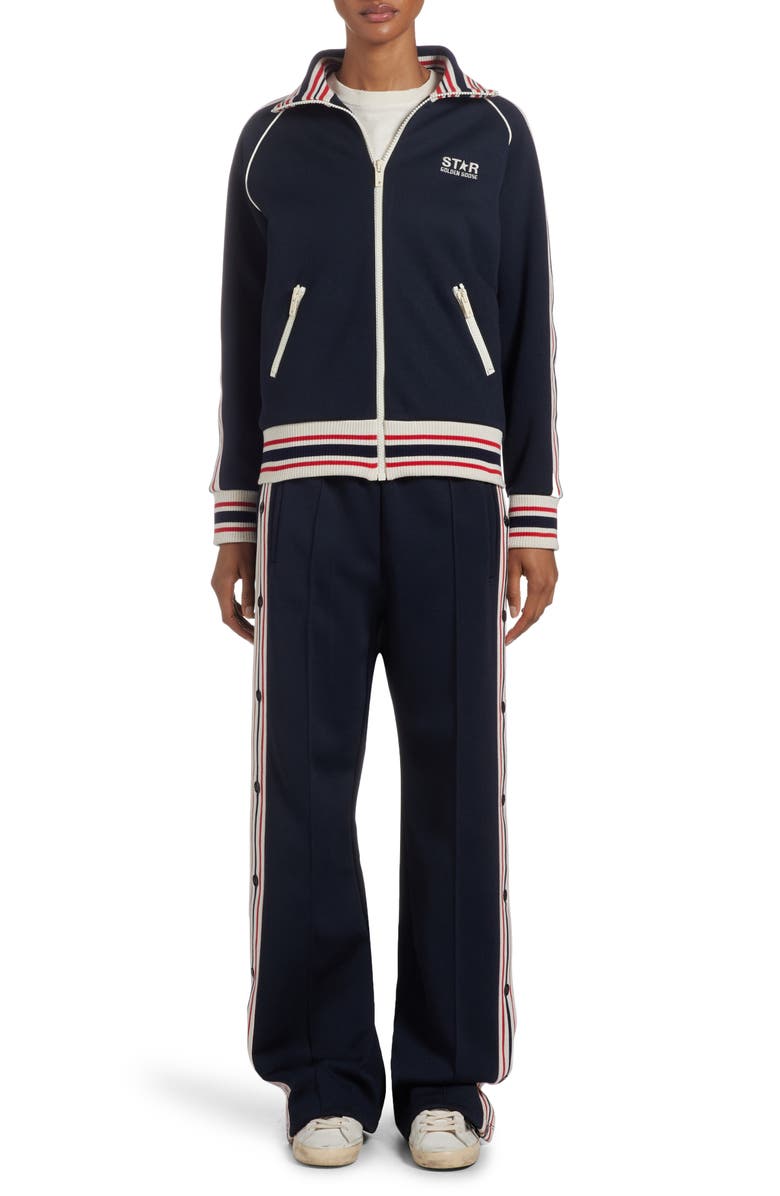 Golden Goose Stripe Trim Track Jacket, Alternate, color, 