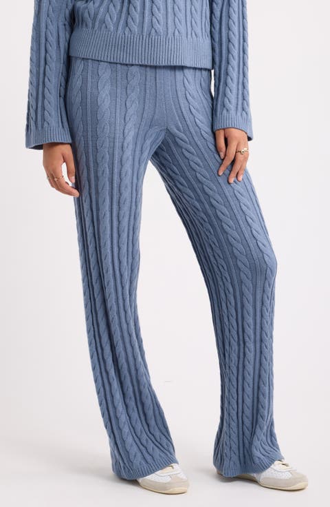 Cable Stitch Sweater Pants
