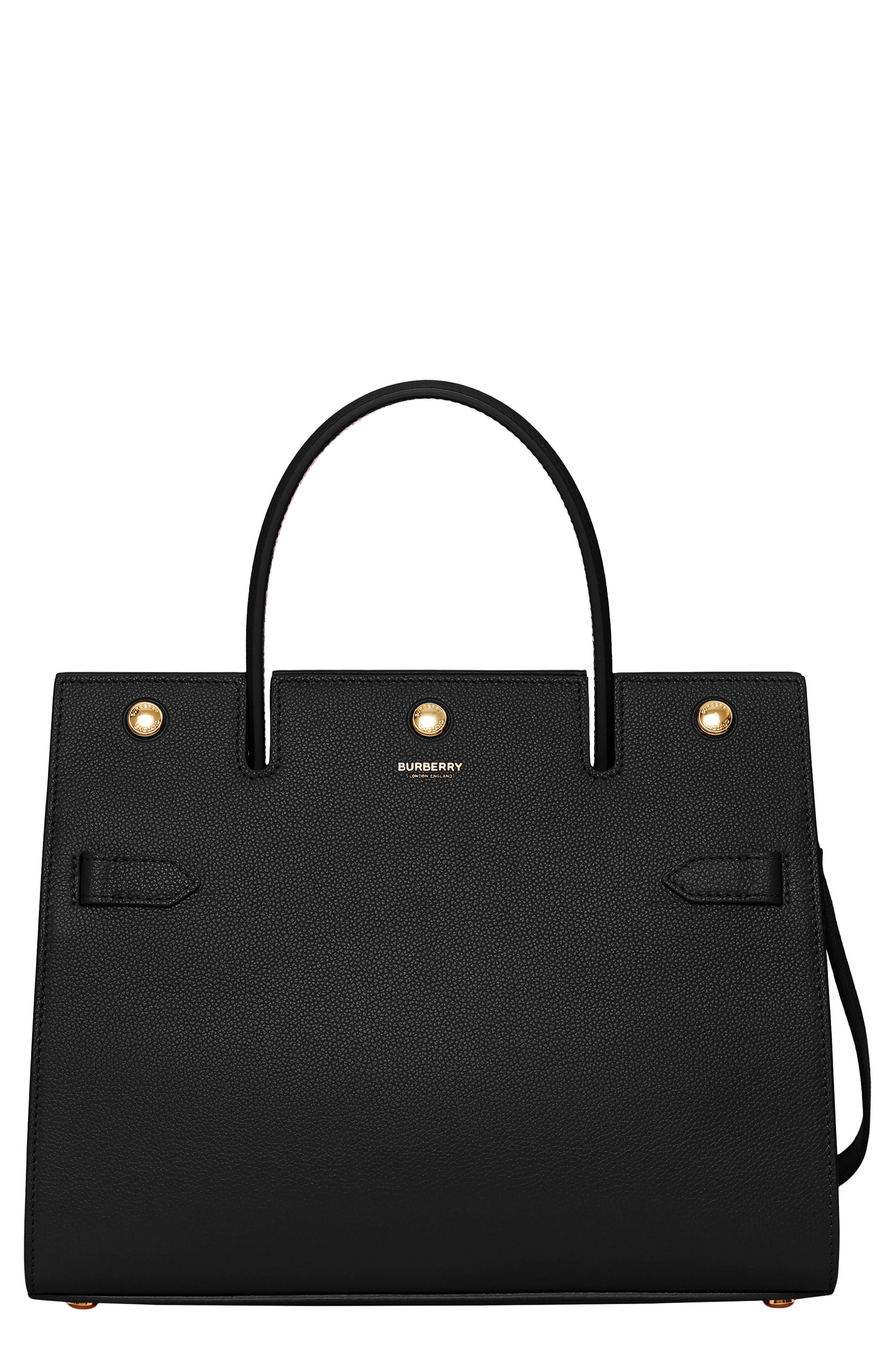 Burberry Small Title Leather Bag, Main, color, 