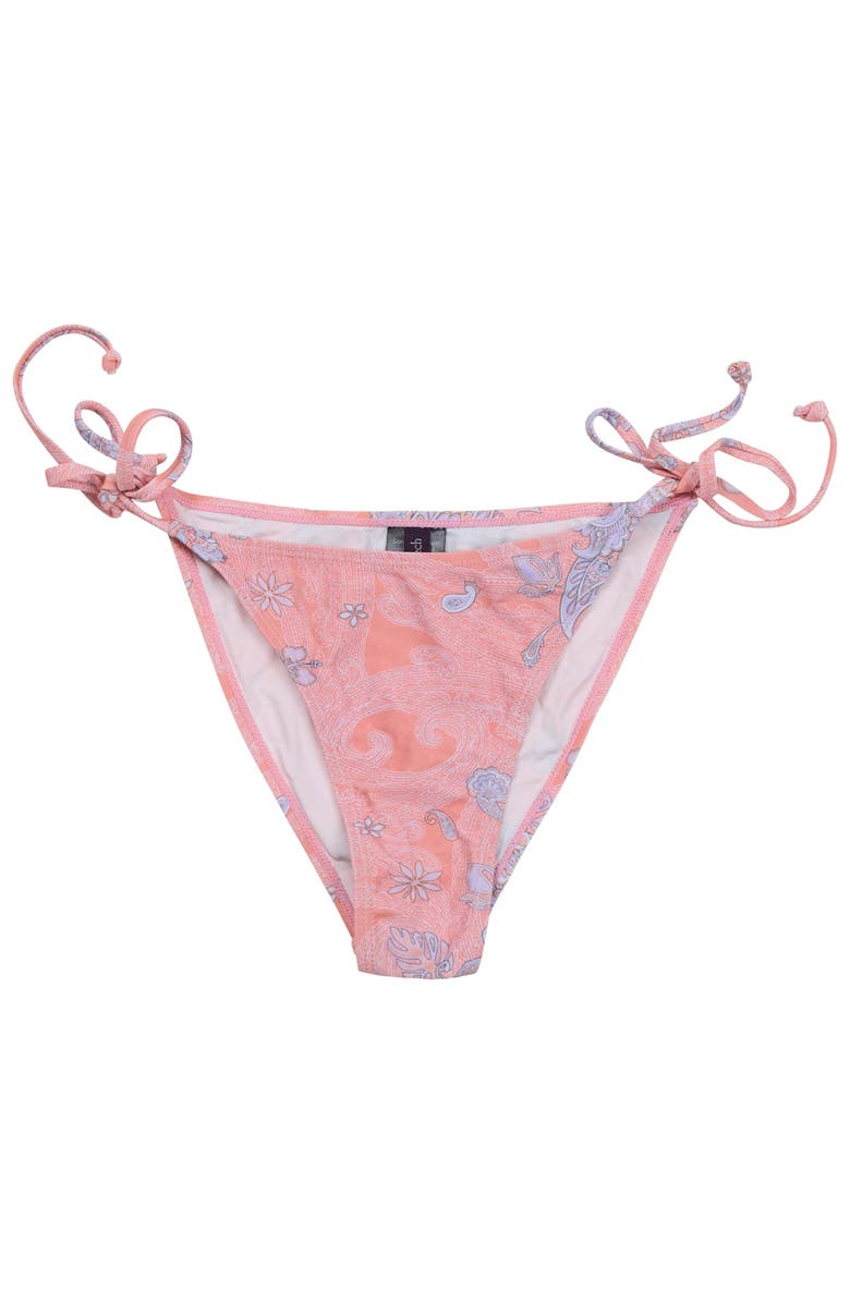 Lords of Harlech Paisley Explosion Womens Bikini Bottom, Alternate, color, Paisley Explosion Coral