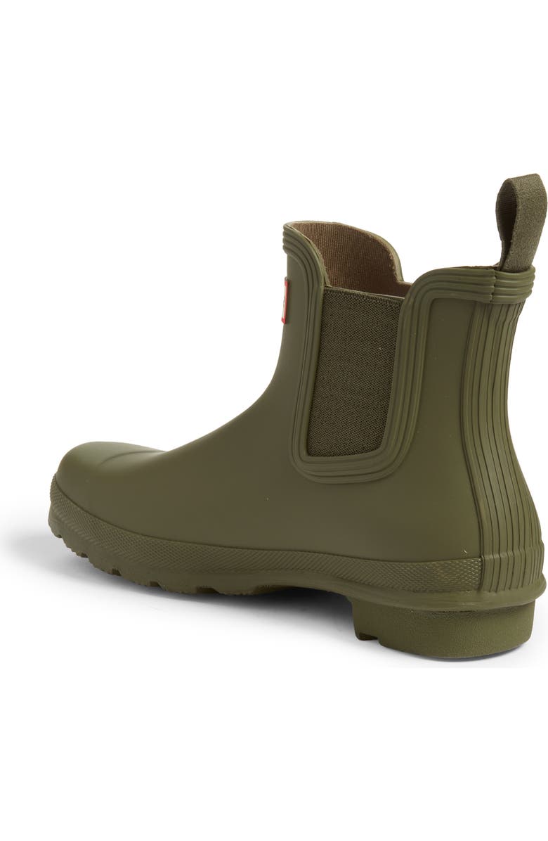 Hunter Original Waterproof Chelsea Rain Boot, Alternate, color, Olive Leaf