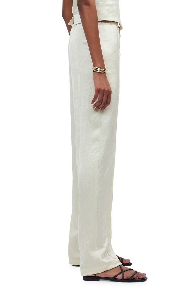 Pintuck Slim Pull-On Pants