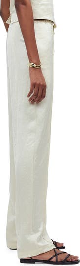 Pintuck Slim Pull-On Pants