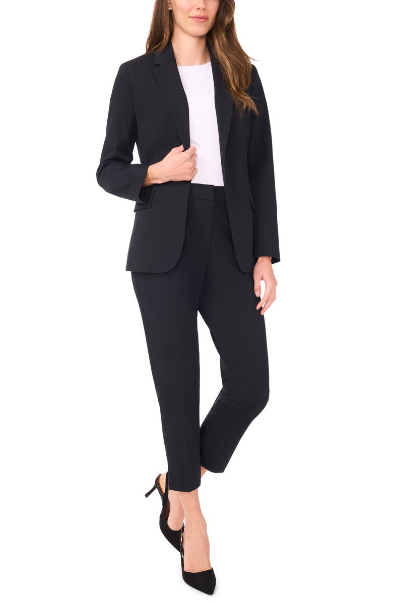 Halogen<sup>®</sup> One-Button Stretch Blazer, Alternate, color, Rich Black