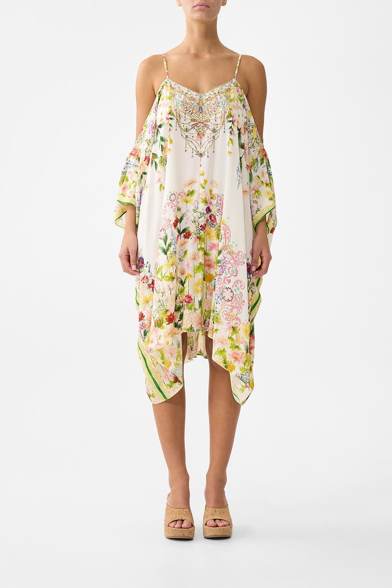 Short Drop Shoulder Strap Kaftan, Main, color, The Call Of Catalonia