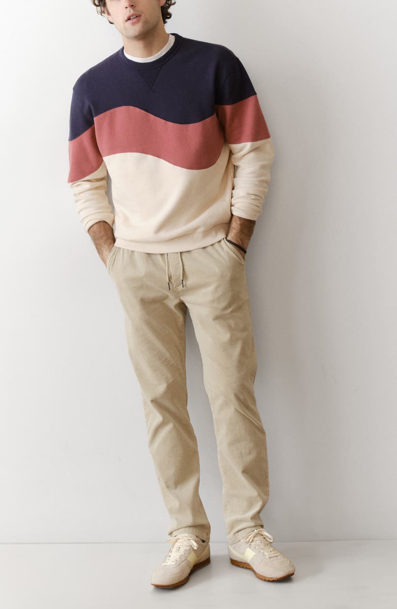 Marine Layer Cloud 9 Fleece Sweatshirt, Alternate, color, Withered Rose Colorblock