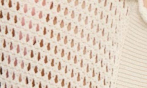 GOOD AMERICAN GOOD AMERICAN OPEN KNIT COVER-UP SHIRT 