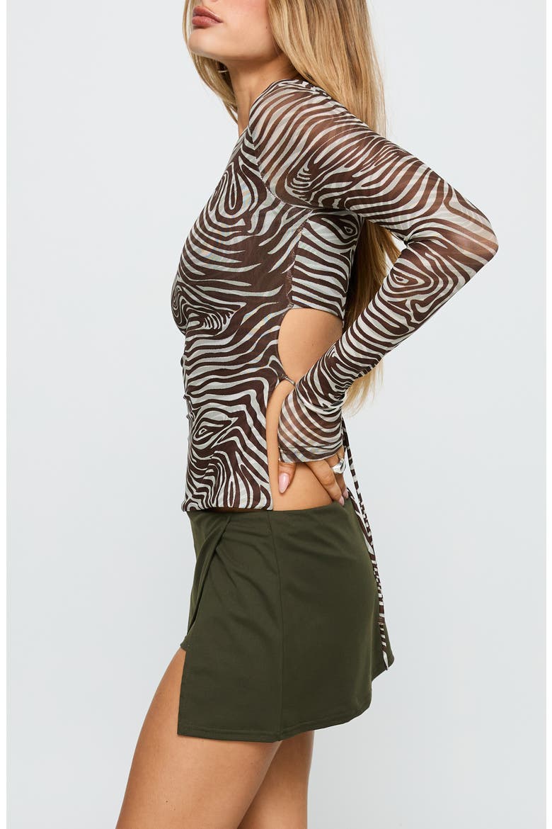 For the Thrill Faux Wrap Skort, Alternate, color, GREEN