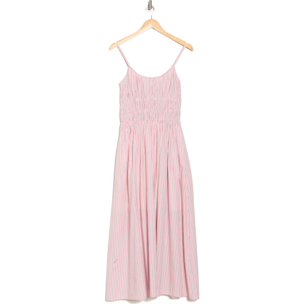 WISHLIST WISHLIST STRIPE SHIRRED COTTON MAXI SUNDRESS