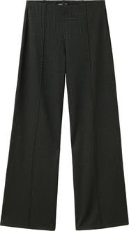 MANGO Straight Leg High Waist Trousers