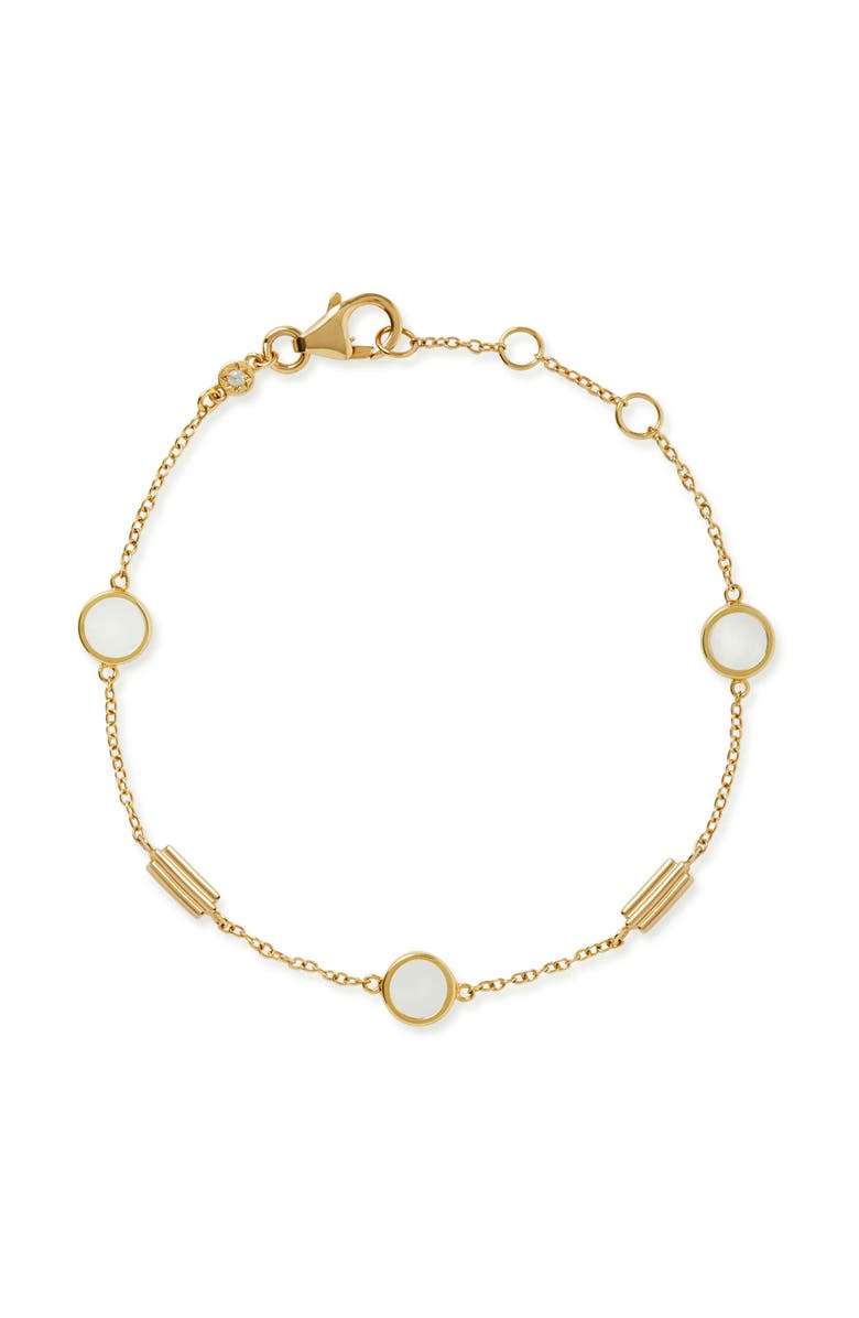 Astley Clarke Gold Stilla Mother of Pearl Station Bracelet, Main, color, Mother Of Pearl