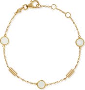 Astley Clarke Gold Stilla Mother of Pearl Station Bracelet