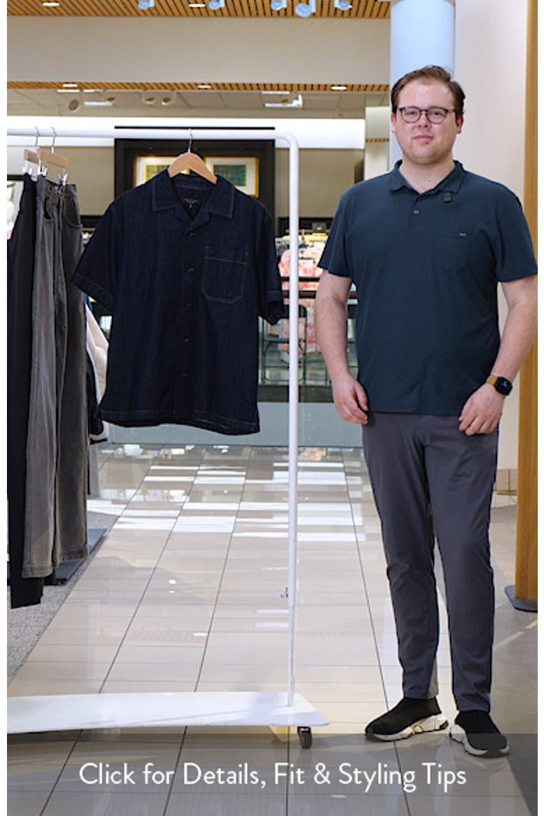 Resort Short Sleeve Denim Button-Up Shirt video